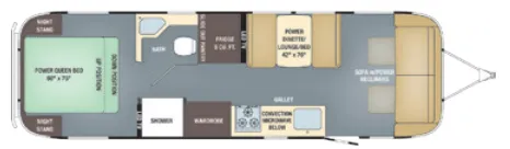2018 Airstream Classic 30RB - Floor plan