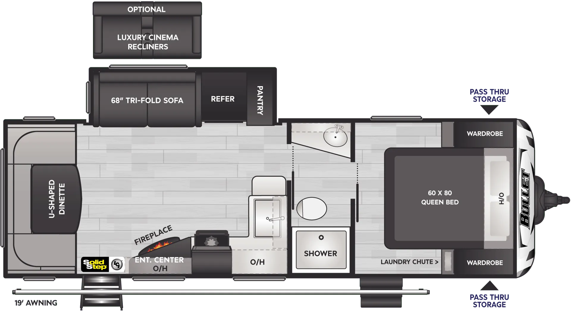 Keystone Bullet 253RDS floor plan