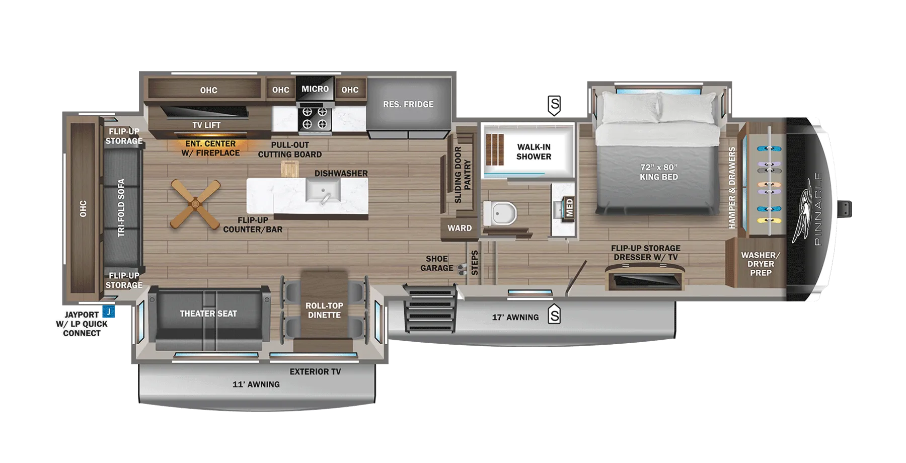 2025 Jayco Pinnacle 38KPTS - Floor plan
