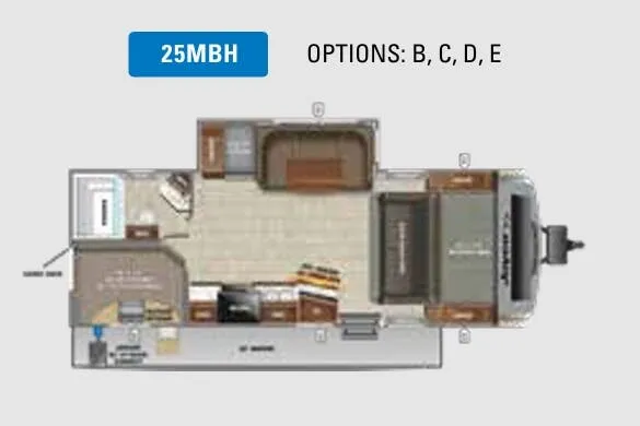 Jayco White Hawk 25MBH floor plan