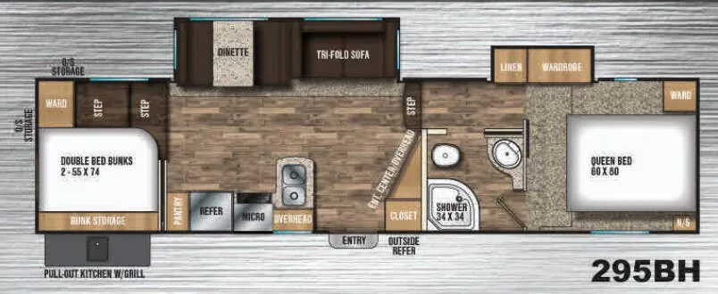 Shasta Phoenix Lite 295BH floor plan
