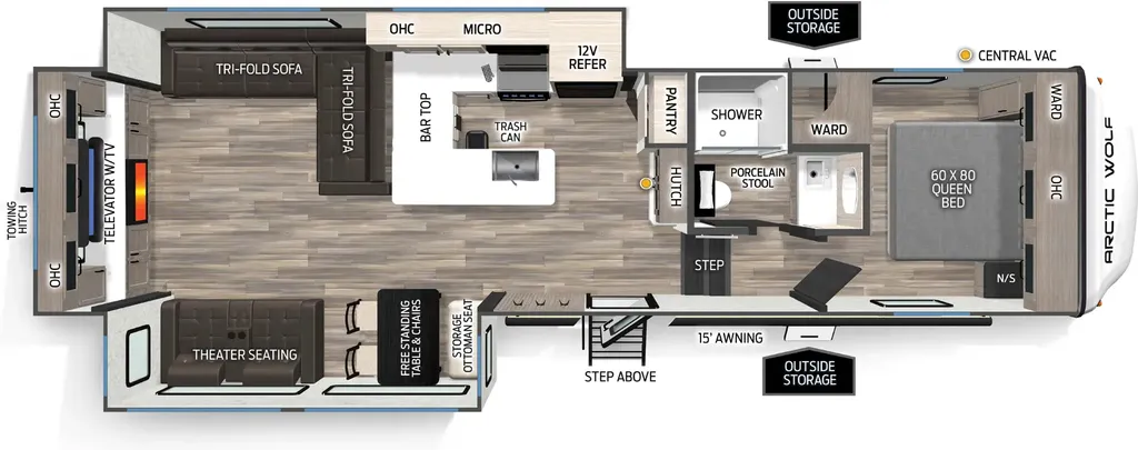 2026 Forest River Cherokee Arctic Wolf 289PANO floor plan