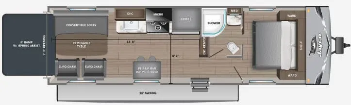 Jayco Jay Flight SLX 255THW floor plan