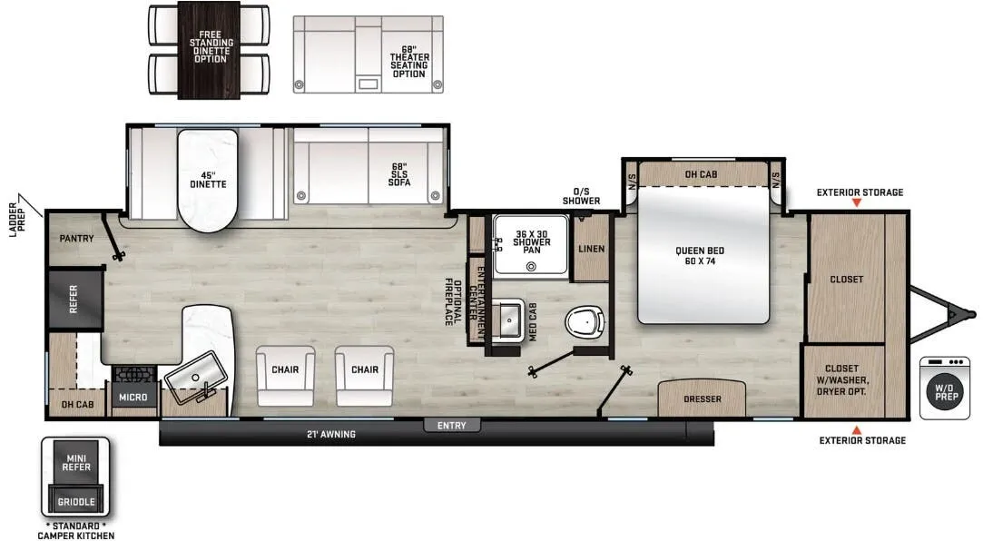 Forest River Aurora 31KDS floor plan