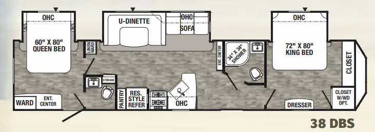 Palomino Puma 38DBS floor plan