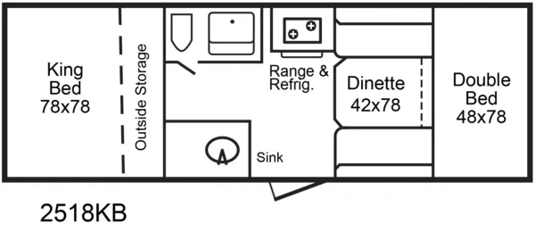 TrailManor 2518 Series 2518 SERIES 2518KB floor plan