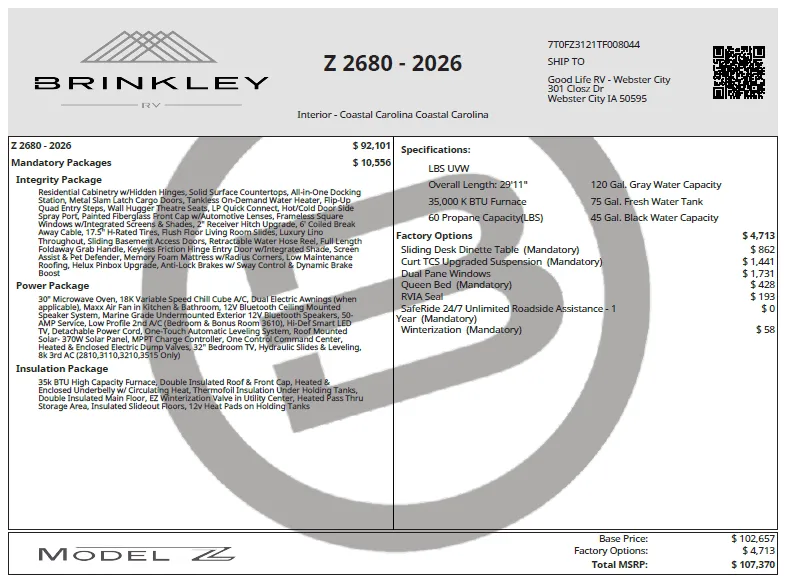 2026 Brinkley Model Z 2680 - Photo 3