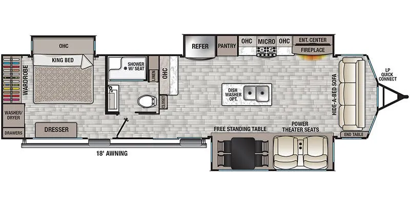 Forest River Cedar Creek Cottage 40CCK floor plan