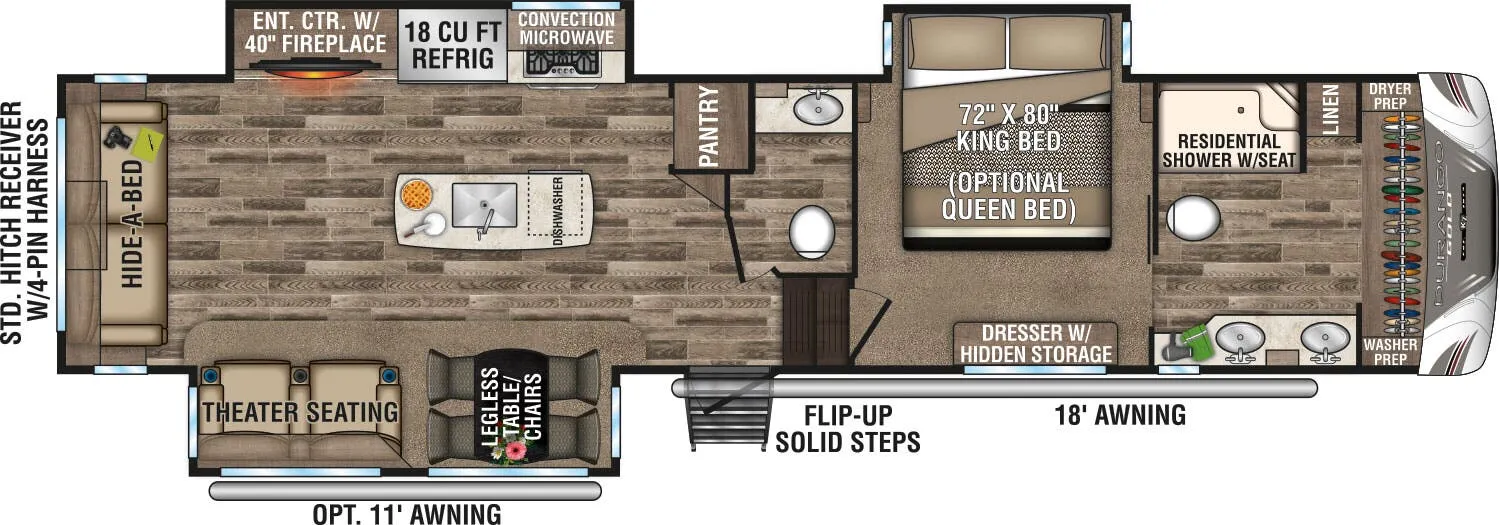 K-Z Durango Gold G366FBT floor plan