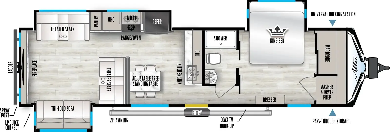 2025 East to West Alta 3250KXT - Floor plan