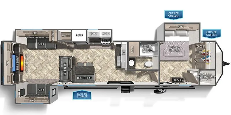 Palomino Puma 38DEN floor plan