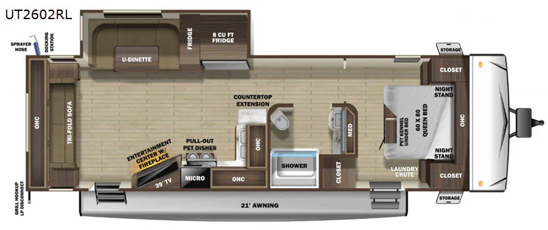 2022 Highland Ridge Open Range Ultra Lite UT2602RL - Floor plan