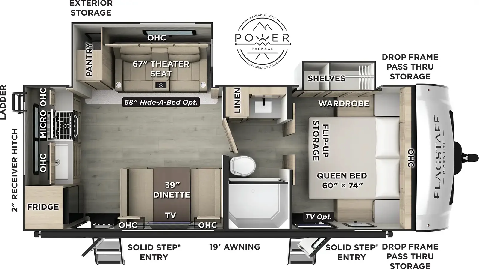 2026 Forest River Flagstaff Micro Lite 25SRK - Floor plan