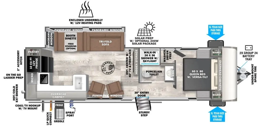 2024 Forest River Salem Hemisphere Hyper-Lyte 27RKHL - Floor plan