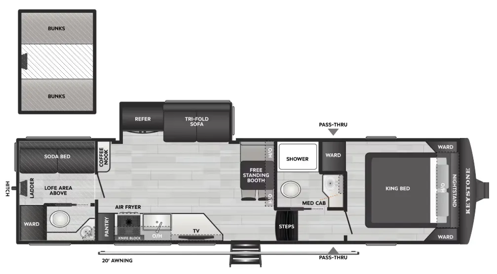 Keystone Coleman Legacy 3000LOFT floor plan