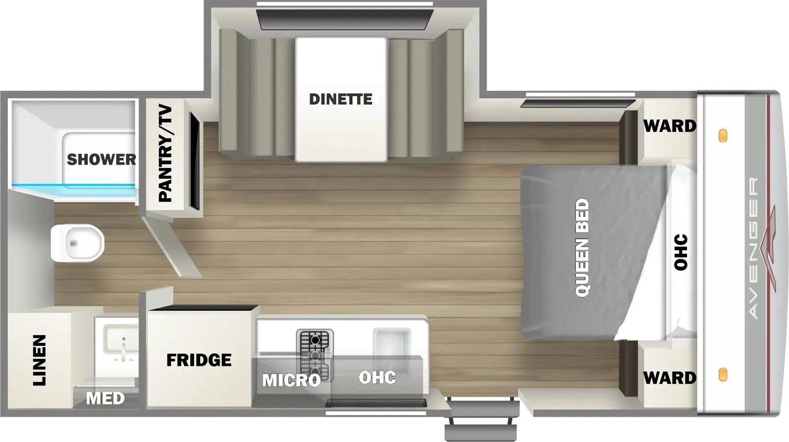 Prime Time Avenger 17FQS floor plan