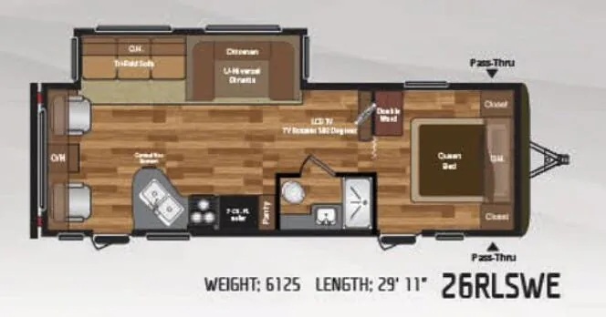 2015 Keystone Hideout 26RLSWE floor plan