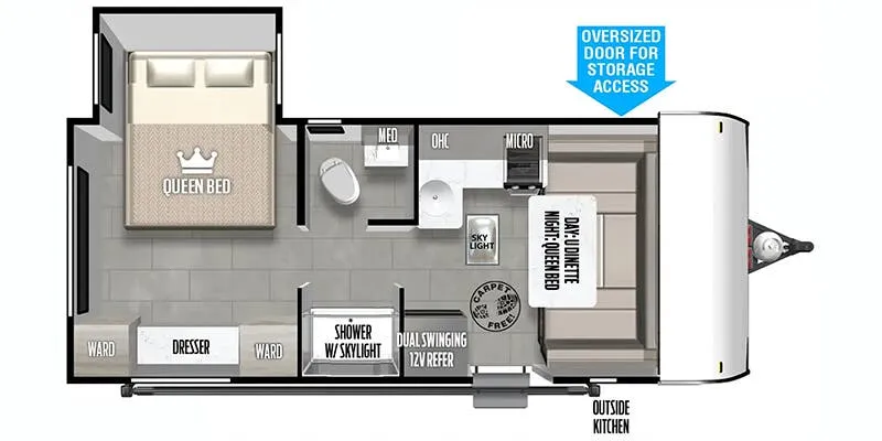 2025 Forest River Salem FSX 169RSK floor plan