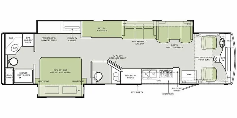 2025 Tiffin Open Road Allegro 36 UA - Floor plan