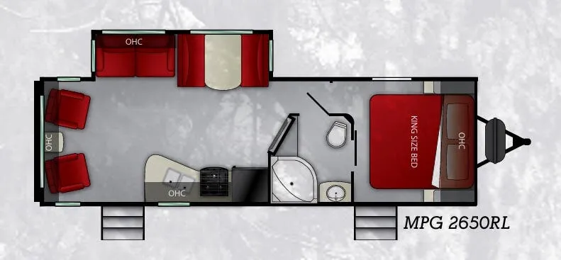 2019 Cruiser RV MPG 2650RL - Floor plan