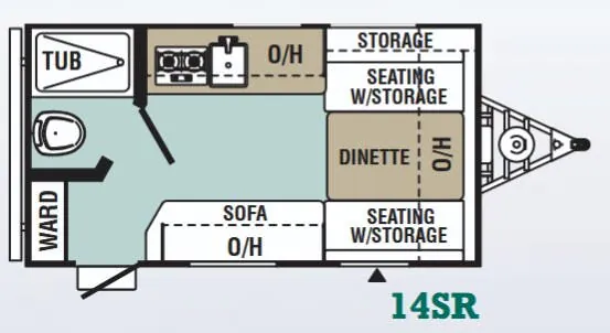 Forest River Viking Saga 14SR floor plan