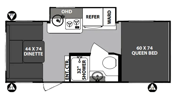 Forest River R-Pod RP-190 floor plan