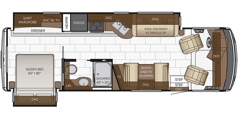 Newmar Bay Star 3014 floor plan