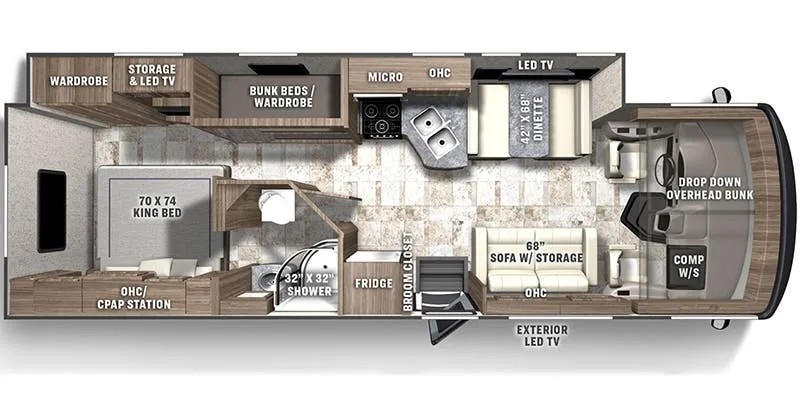2023 Coachmen Pursuit 31BH - Floor plan