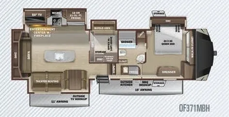Highland Ridge Open Range OF371MBH floor plan