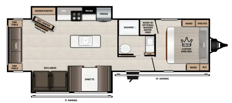 Forest River Salem 27RLHD floor plan