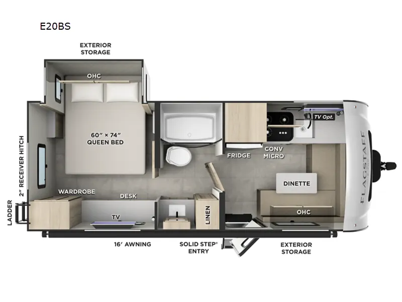 2026 Forest River Flagstaff E-Pro E20BS - Floor plan
