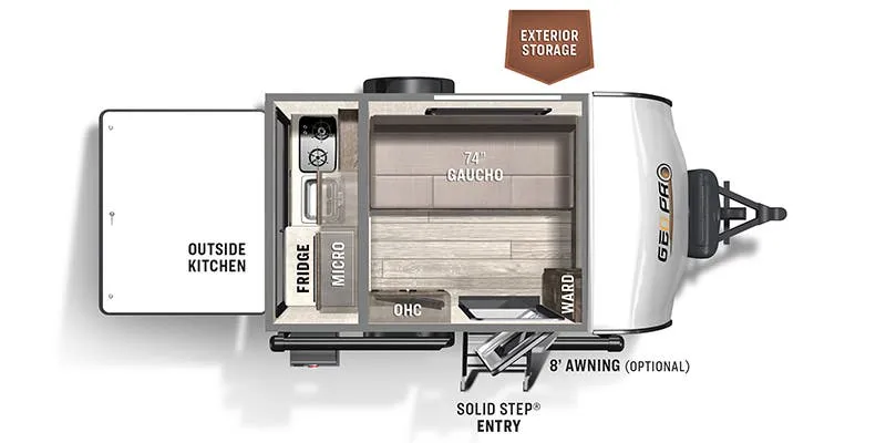 2021 Forest River Rockwood Geo Pro G12SRK floor plan