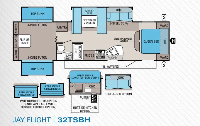 Jayco Jay Flight 32TSBH floor plan