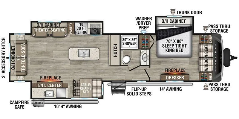 2026 Venture RV SPORTTREK TOURING EDITION 343VIK - Floor plan