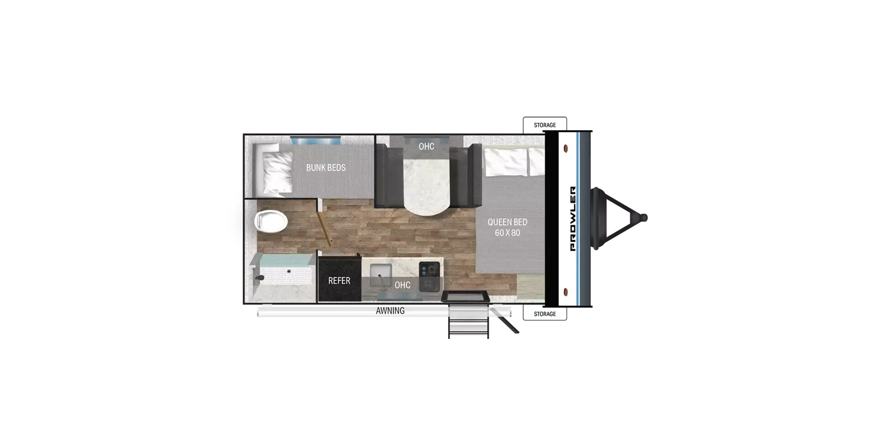 Heartland Prowler 17BHLX floor plan