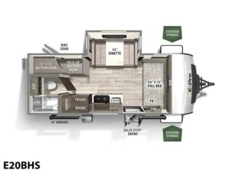 2021 Forest River RV Flagstaff E-Pro 20BHS - Photo 2