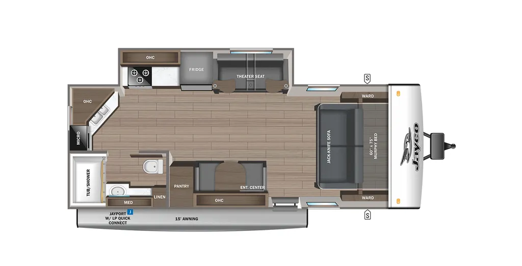 2023 Jayco Jay Feather 21MML floor plan