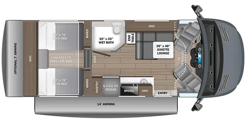 Jayco Granite Ridge 23S floor plan