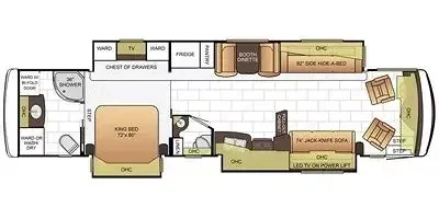 2016 Newmar Ventana LE 4037 - Floor plan