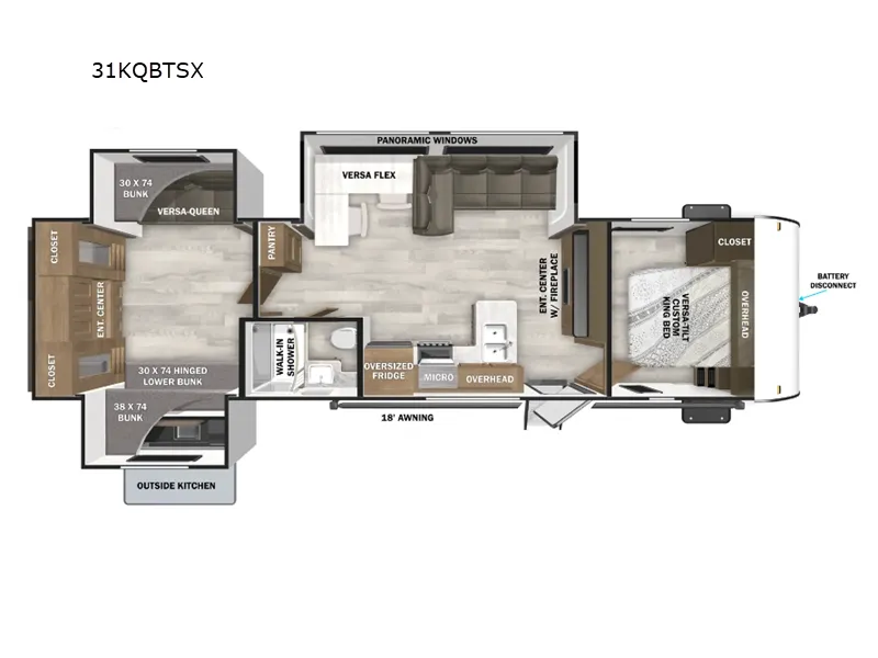 2025 Forest River Salem 31KQBTS - Floor plan