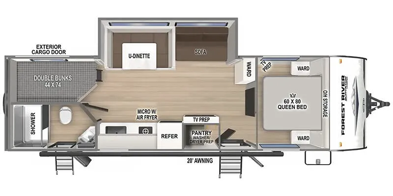 2026 Forest River Surveyor Legend X 27CAMP - Floor plan