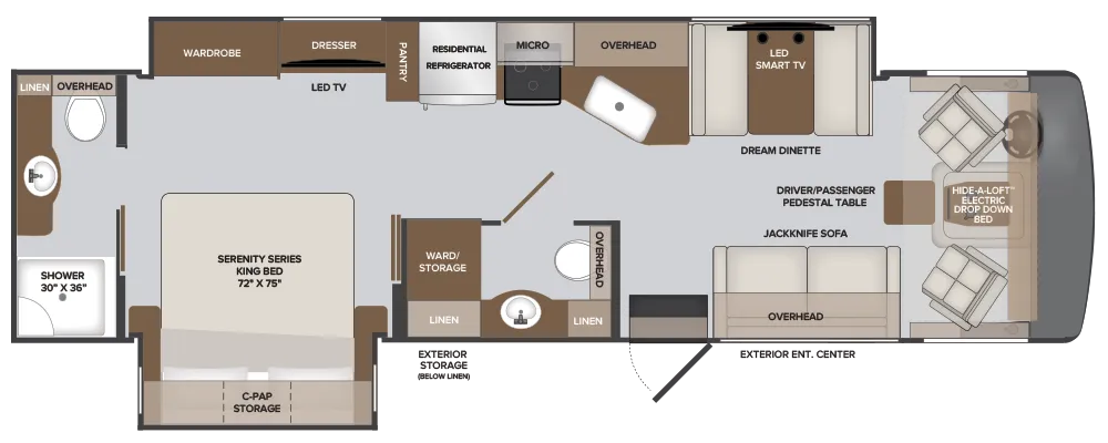 Holiday Rambler Invicta 33HB floor plan