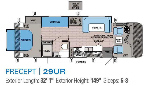Jayco Precept 29UR floor plan
