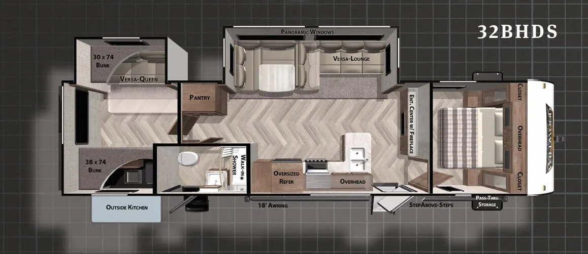 Forest River Wildwood 32BHDS floor plan