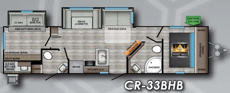 2023 CrossRoads Cruiser Aire 33BHB floor plan