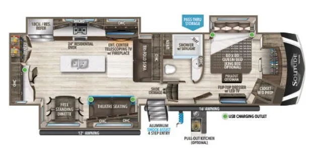 Grand Design Solitude 345GK floor plan