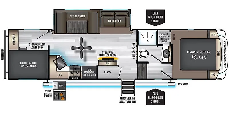 2021 Forest River Cherokee Arctic Wolf 287BH - Floor plan