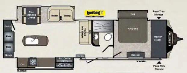 2018 Keystone Laredo 335MK floor plan