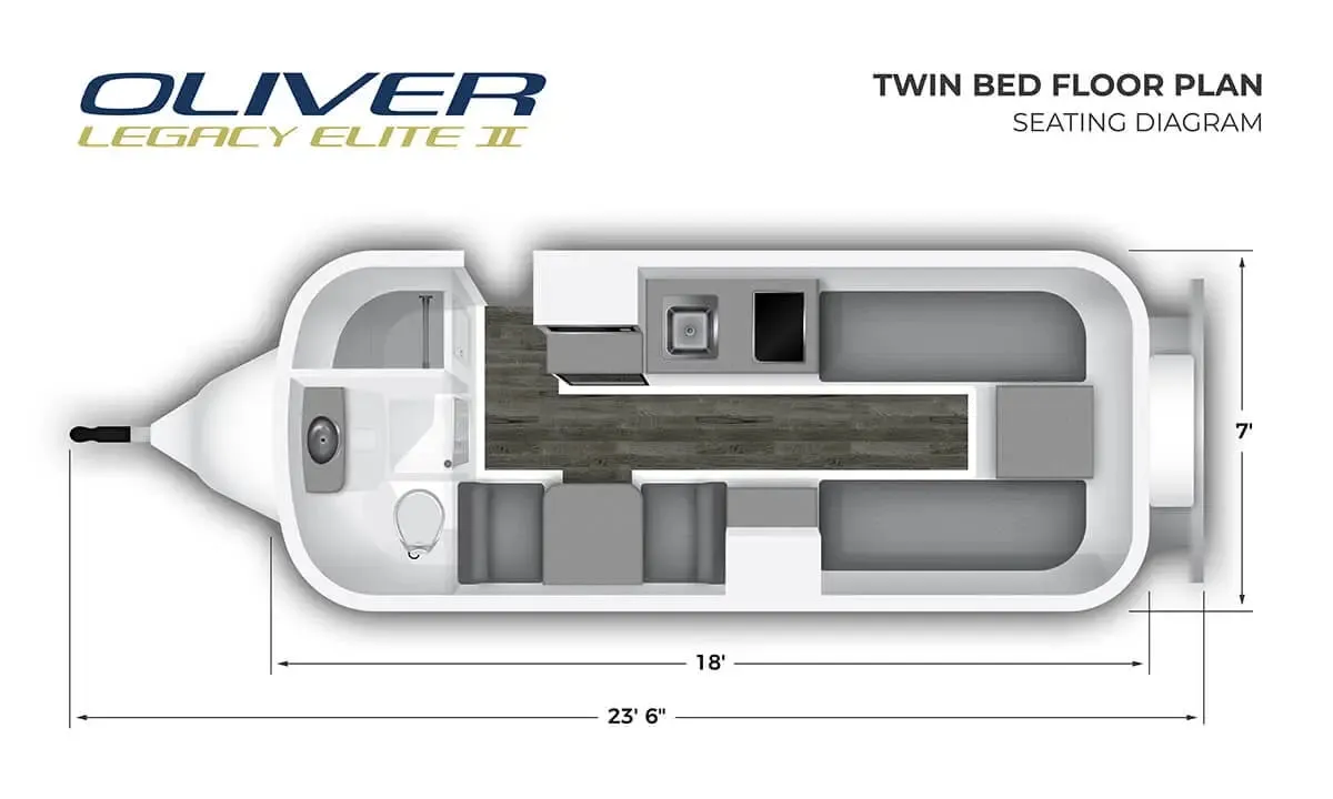 Oliver Legacy Elite II TWIN BED floor plan