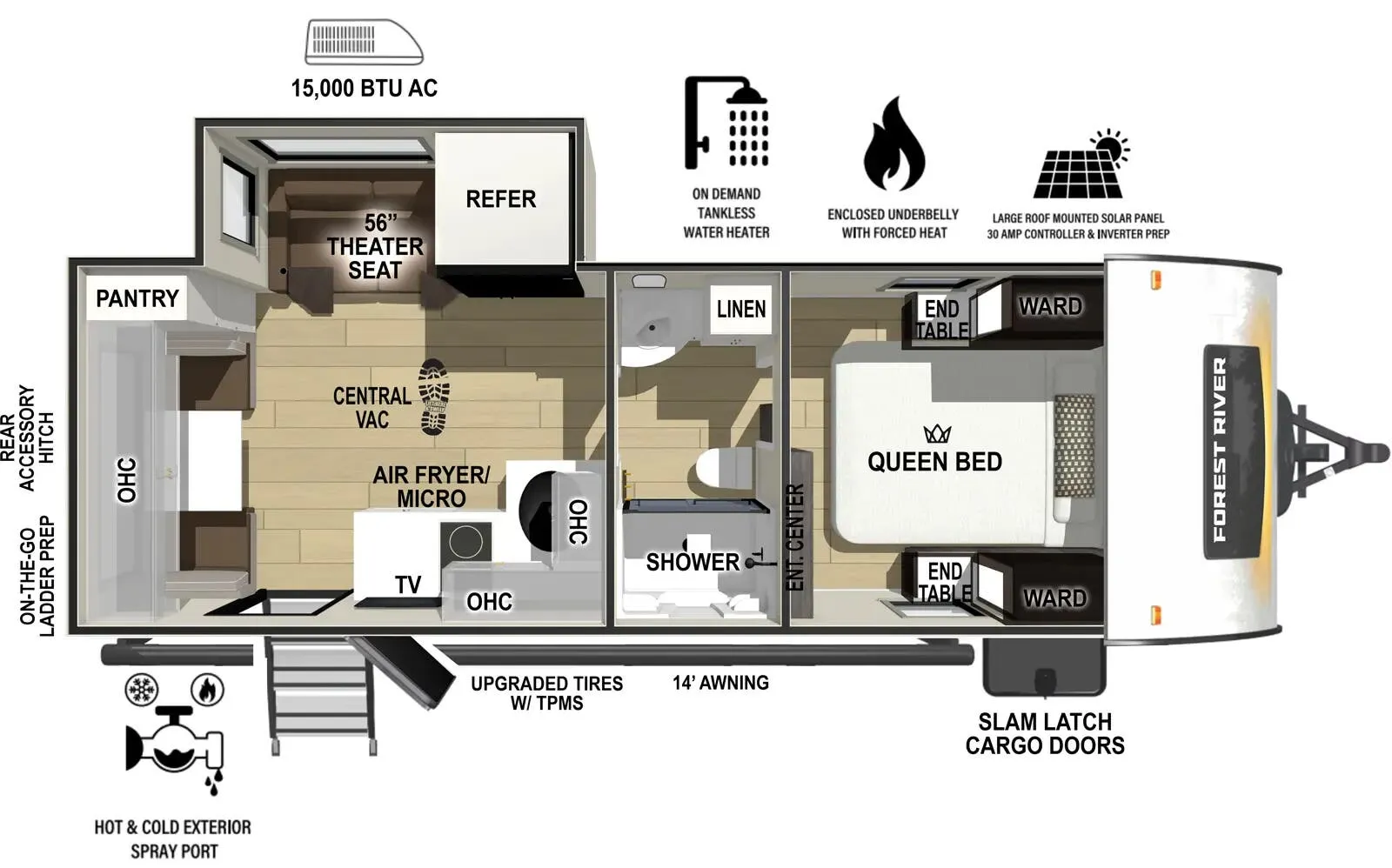 Forest River R-Pod 198 floor plan